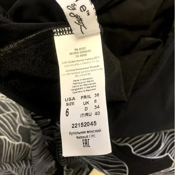 Profile by Gottex Women's SIZE 6 Soiree Bandeau Strapless Flyaway One Pi… - Picture 7 of 7